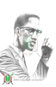 malcolm x sketch image