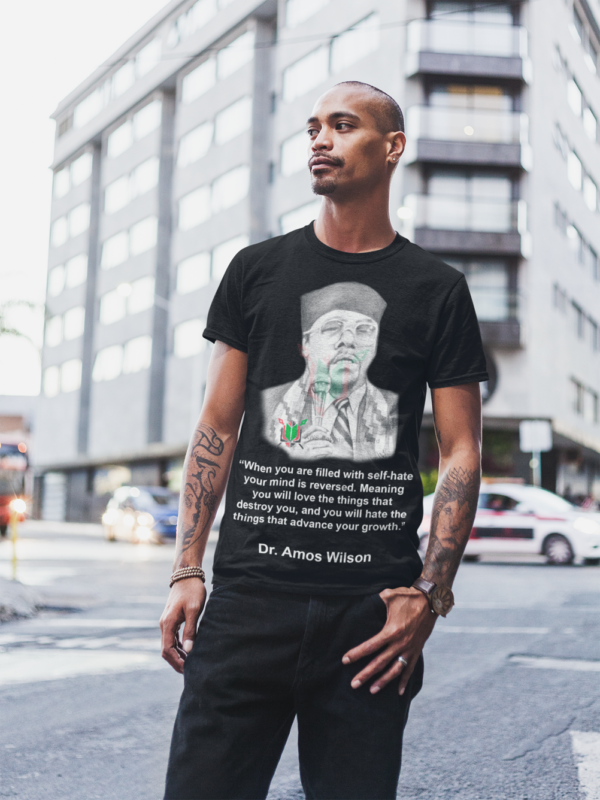 Dr Amos Wilson Black T-shirt | African Warrior Scholars